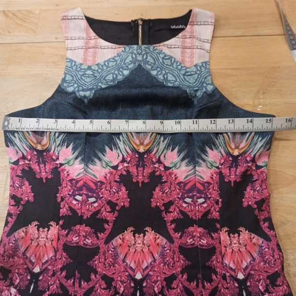 Lulu’s Rococo Supernova Fuchsia Mirror Print Dress Sz S  Small Kaleidoscope - Picture 12 of 16